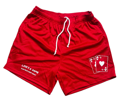 POCKET ACES SHORTS RED